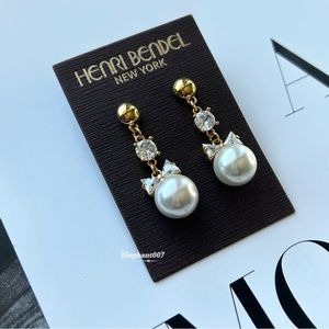 Henri Bendel Pearl Pendant Earrings